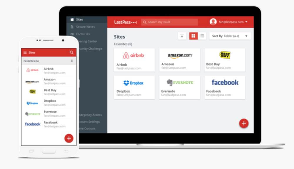 With LastPass you don’t have to remember different passwords ever again