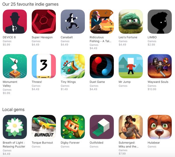 Apple gives independent game developers a boost in the App Store