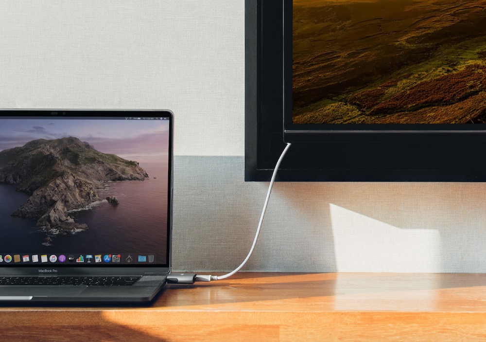 Watch content from your device on a larger screen with the Moshi USB-C to HDMI adapter